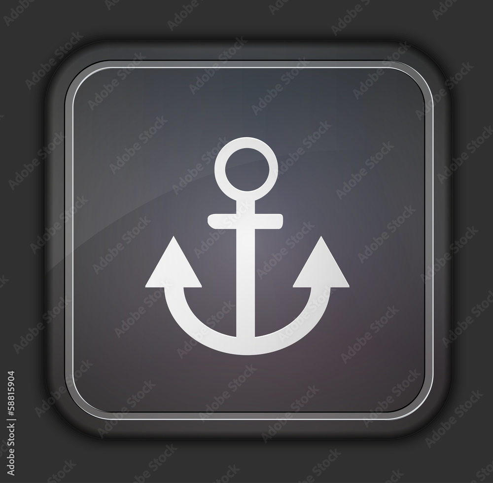 Vector square icon on dark background. Eps10