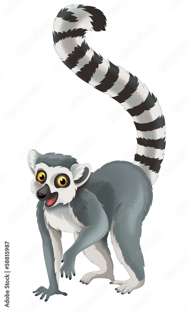 Obraz premium Cartoon animal - illustration for the children