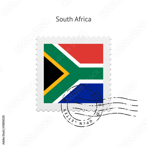 South Africa Flag Postage Stamp.