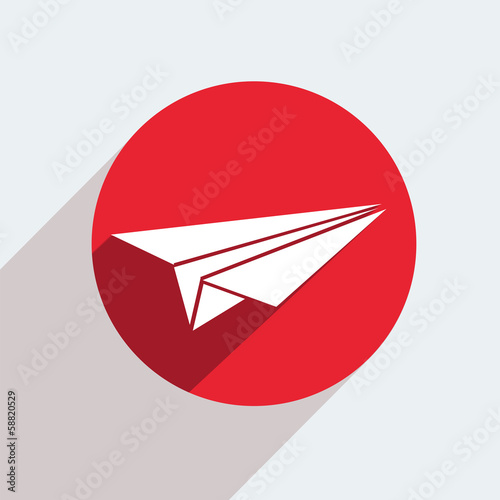 Vector red circle icon  on gray background. Eps10