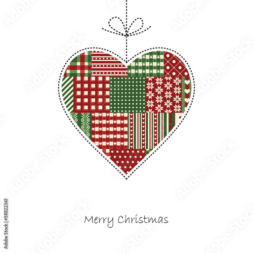 Herz - Weihnachtskarte Vektor