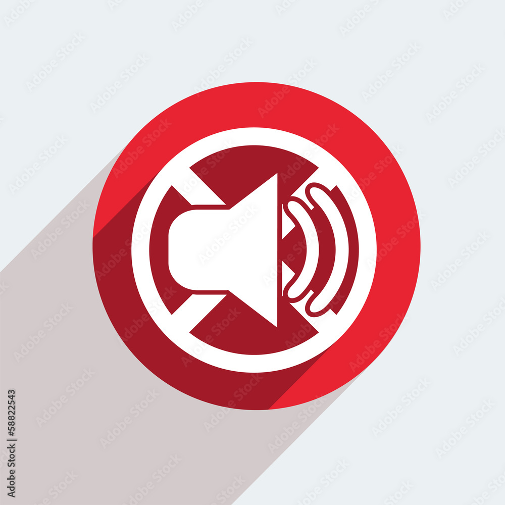 Vector red circle icon  on gray background. Eps10