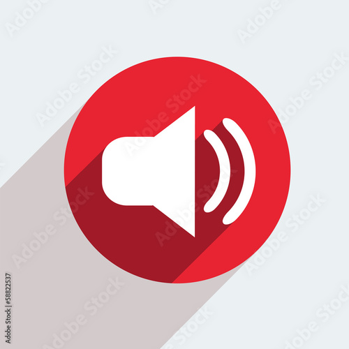 Vector red circle icon  on gray background. Eps10