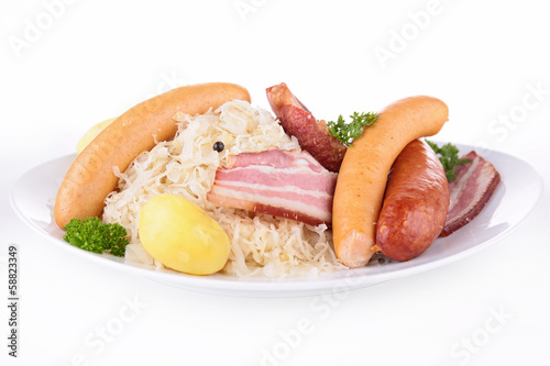 plate of sauerkraut