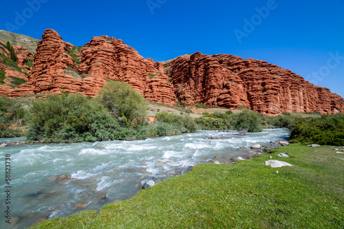 Djuku river along majestic rock formations