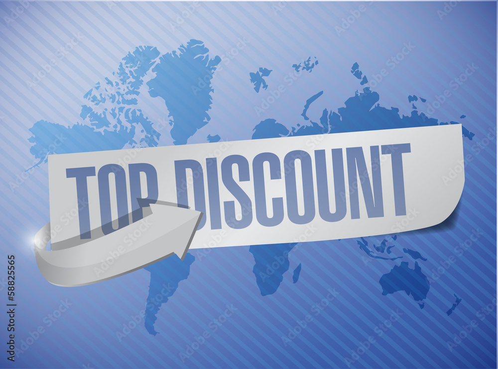 top discount message sign illustration design