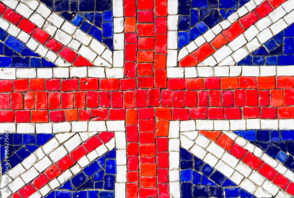 Fototapeta premium Mosaic of english flag