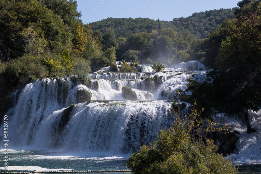 Obraz premium Krka Wasserfall in Kroatien