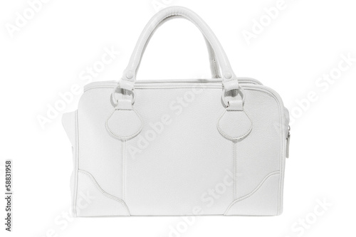 Preview ladies fashionable white leather handbag