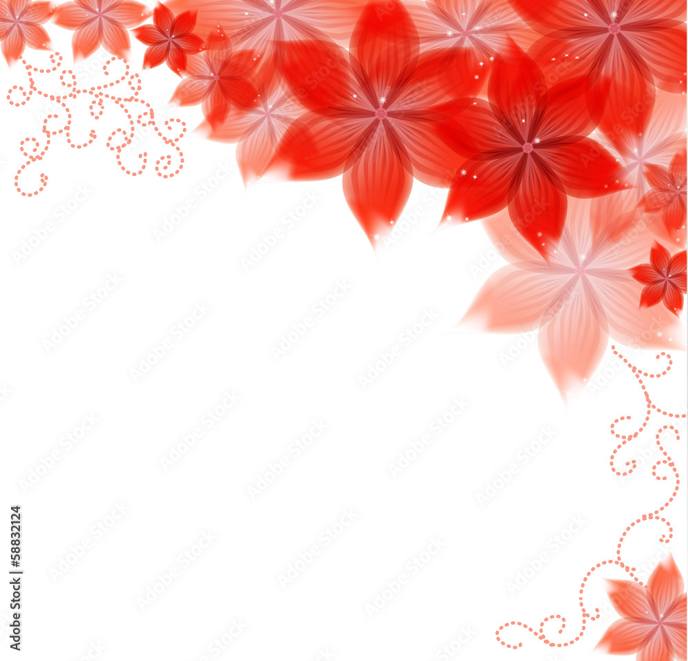 Obraz premium flowers on a paper background
