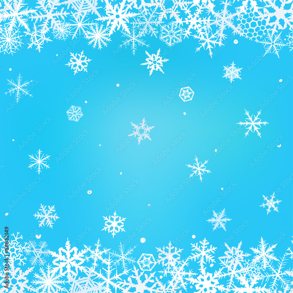 Seamless Christmas background with various snowflakes. Seamless Christmas background with various snowflakes.