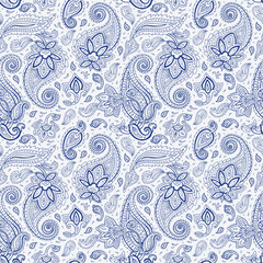 Fotobehang Paisley patronen Naadloze paisley achtergrond decoratief  © katyau