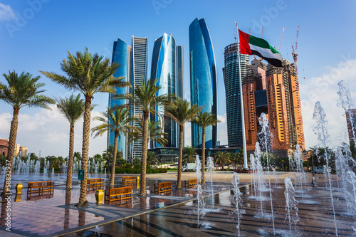 Skyscrapers in Abu Dhabi, UAE photo