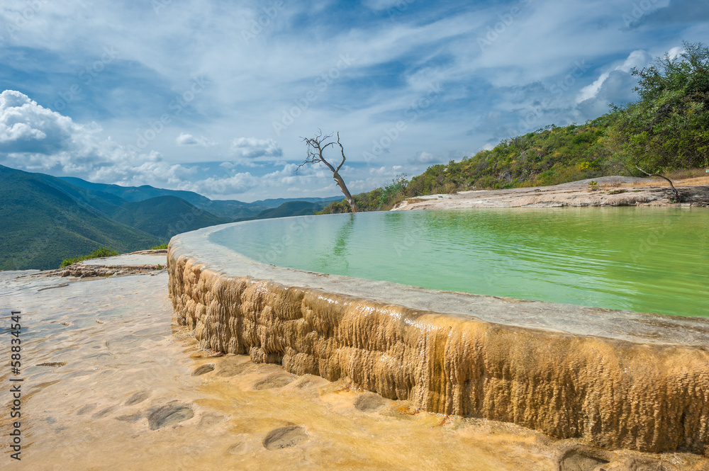 Hierve el Agua, natural rock formations in the Mexican state of Hierve el Agua, natural rock formations in the Mexican state of
