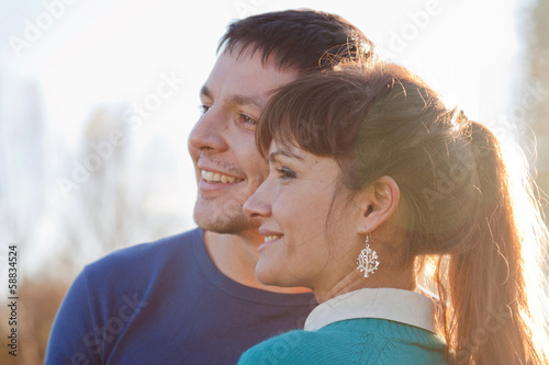 Beautiful portrait of smiling couple