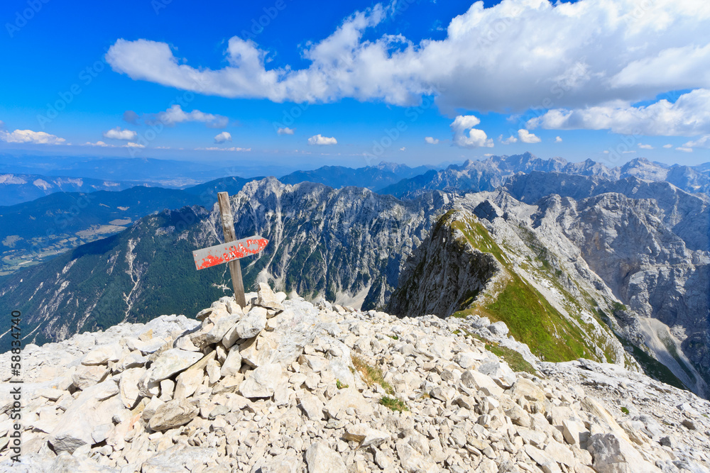 Montaz mountain on Slovenian-Italian border