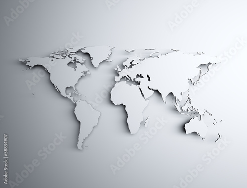 World map 3D