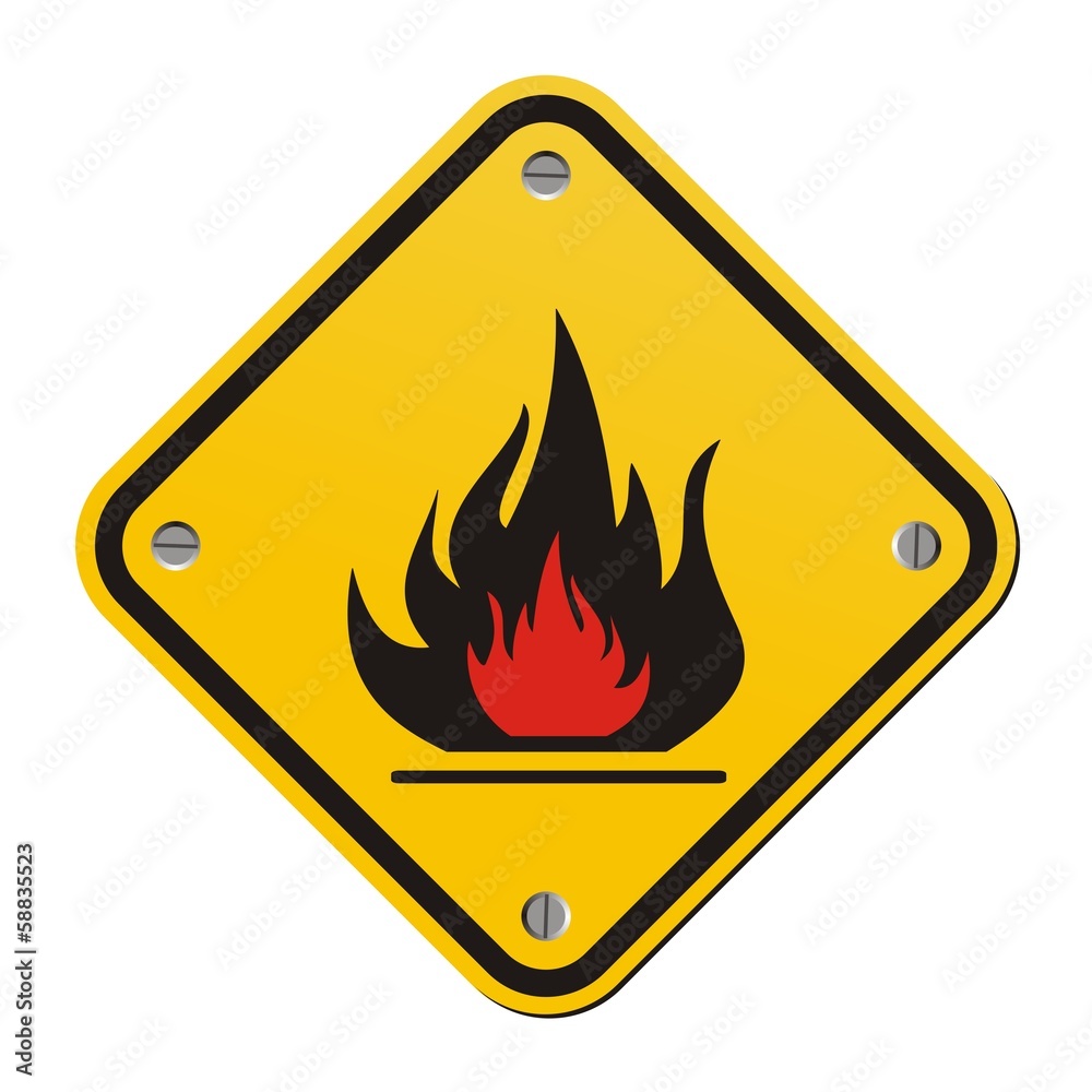 flammable warning sign flammable warning sign