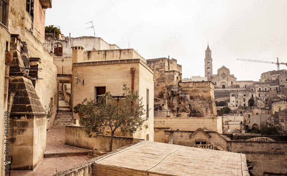 Ancient city Matera in Italy