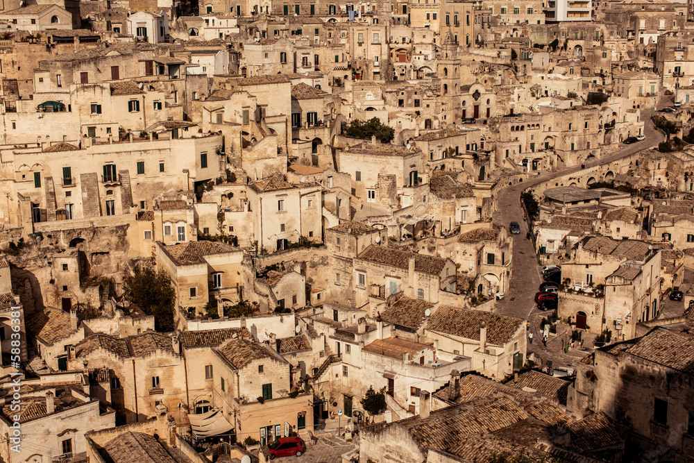 Ancient city Matera in Italy