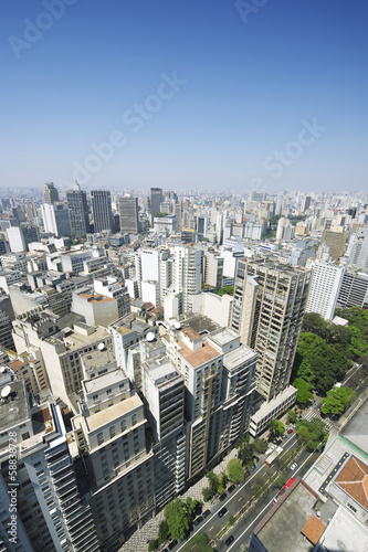 Sao Paulo Brazil Cityscape Skyline Vertical