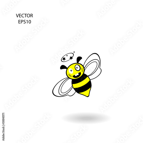 bee icon,bee drawing. vector illustration