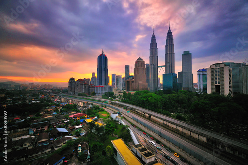Kuala Lumpur City during sunrise