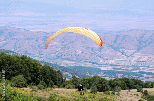 Paraglider on the sky