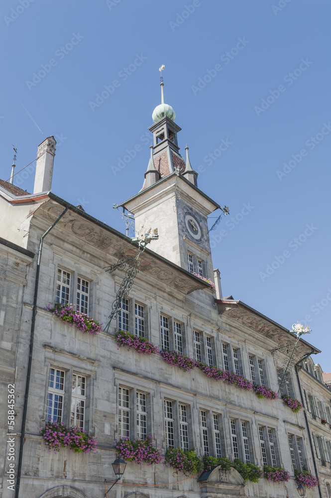 Lausanne, historische Rathaus, Altstadt, Schweiz