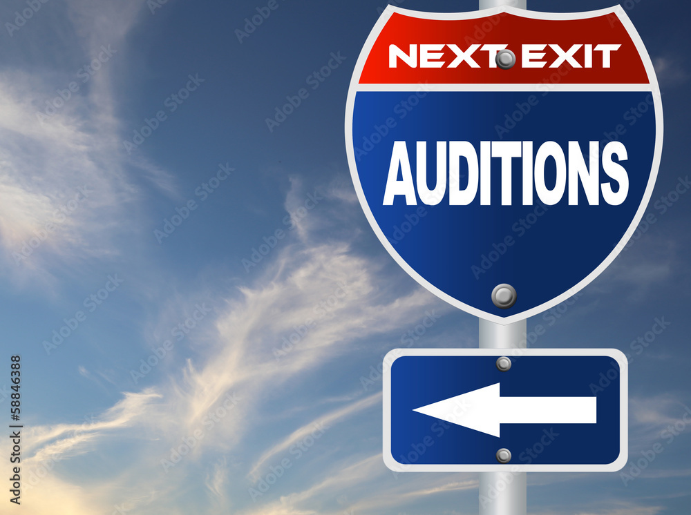 Auditions road sign