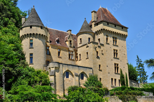 France, picturesque castle of La Malartrie in Vezac photo