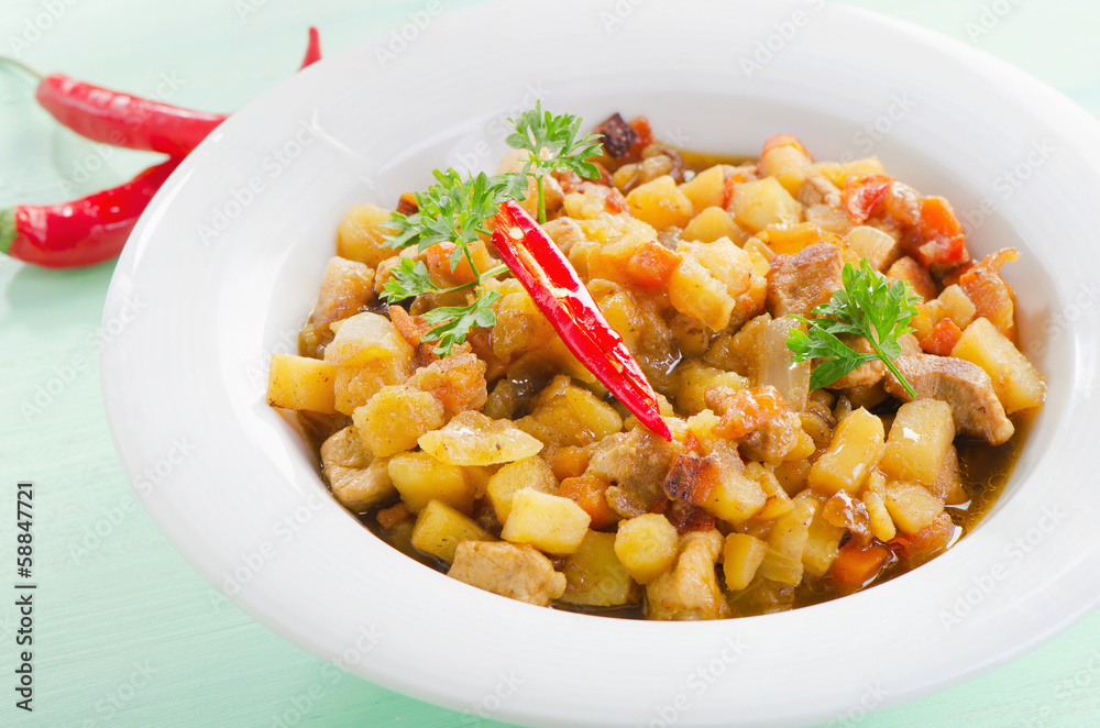 Vegetable and meat stew Vegetable and meat stew