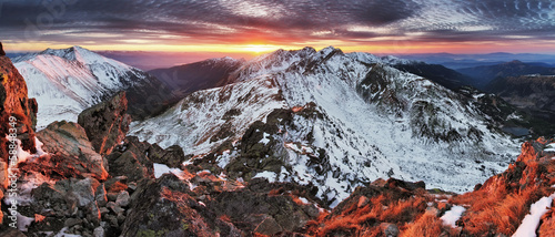 Slovakia Tatras - Winter mountain panorama #58848349
