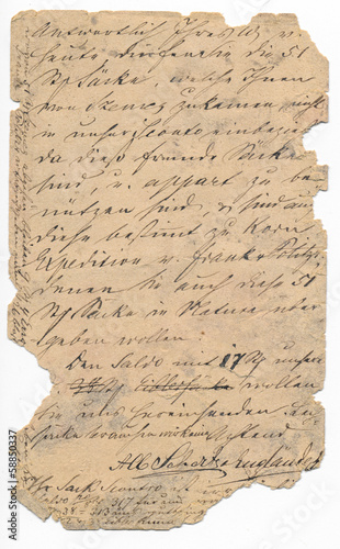 Old german handwriting - circa 1881
