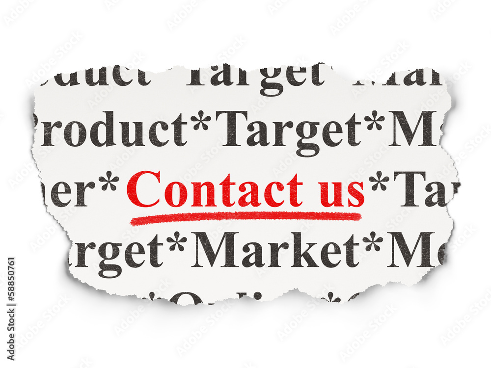 Marketing concept: Contact Us on Paper background Marketing concept: Contact Us on Paper background