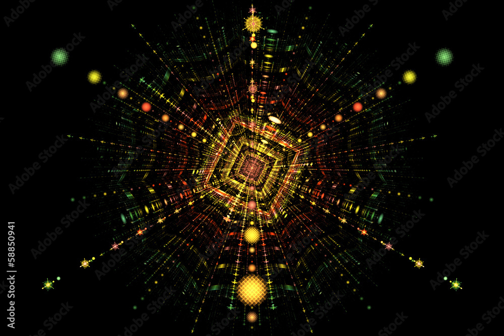 Obraz premium Particle collision fission