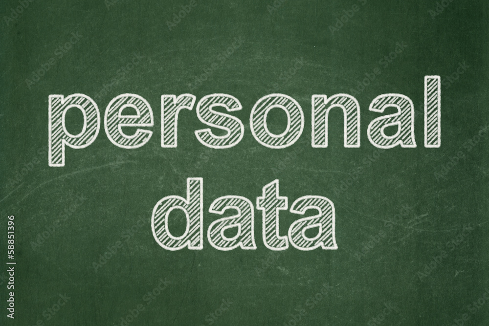 Obraz premium Information concept: Personal Data on chalkboard background