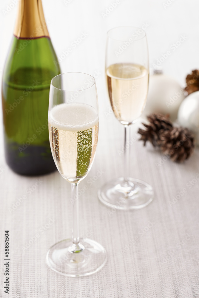 Two cups of champagne Two cups of champagne