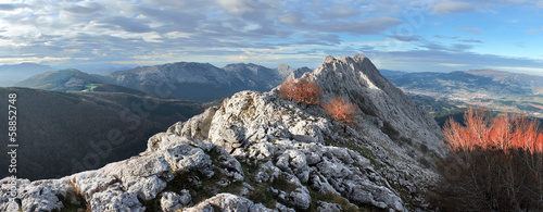 panoramic of urkiola mountain range. Basque Country photo