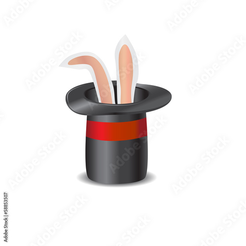 Rabbit in a magician hat