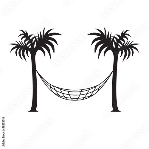 hammock and palm trees