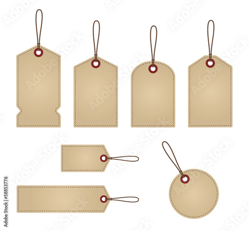 Blank Vintage Retail Labels