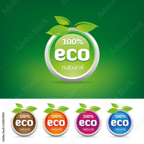 100% natural icon