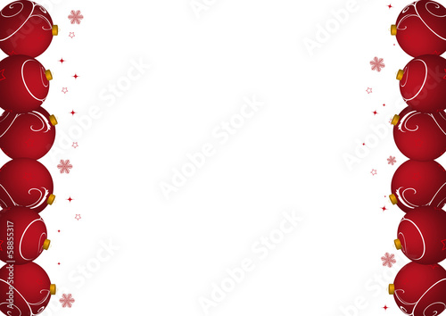 Christmas baubles with stars and snowflakes
