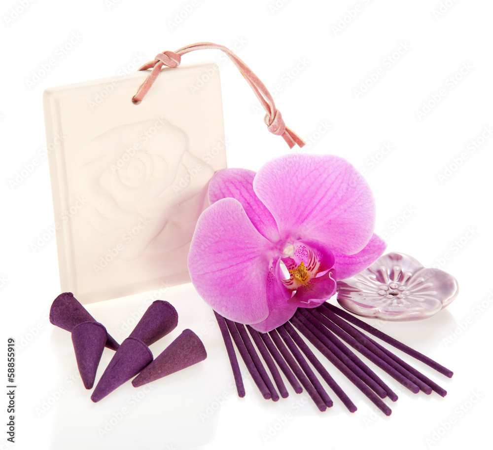 Aromatic cones and sticks, flower the orchids Aromatic cones and sticks, flower the orchids