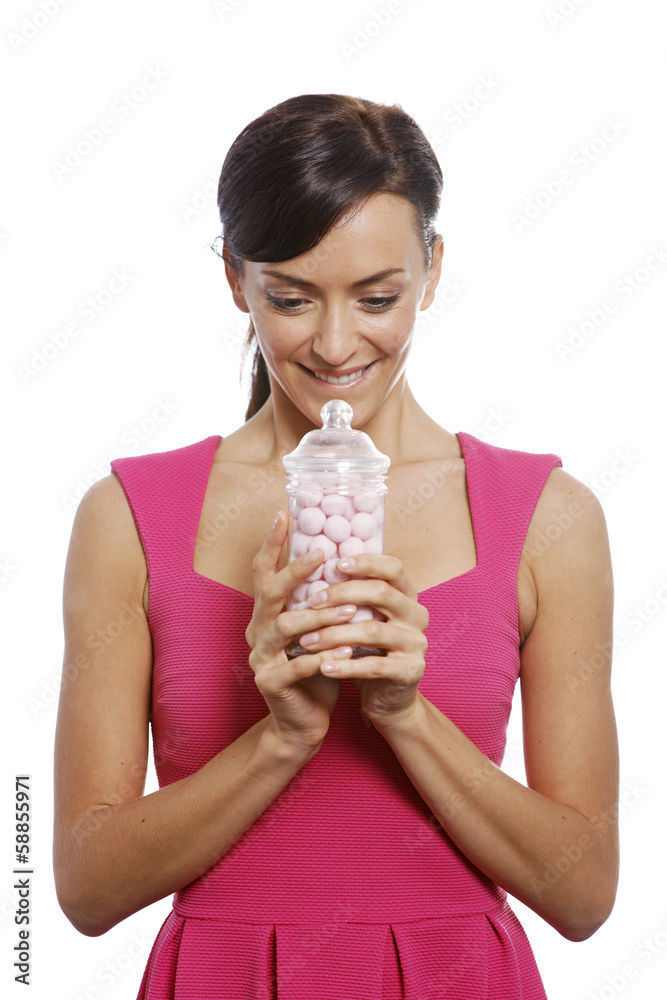 Woman with sweet jar Woman with sweet jar