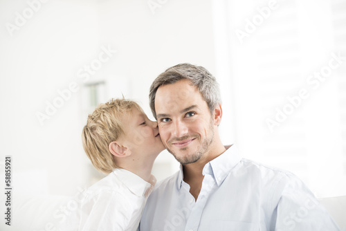 son kisses his father © jackfrog
