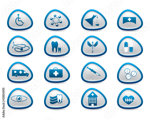 Abstract medical web icons