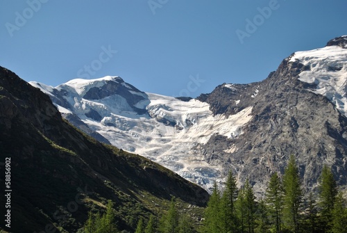 Rocky mountain glaciers - Monte Rosa, Italy. © claudioratti973