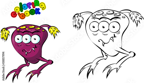 Coloring book (space monster)